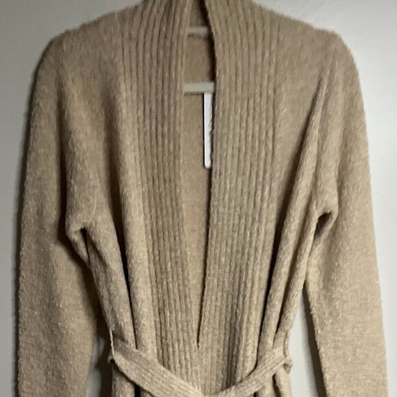 Soft Surroundings Dia Short Robe in Oatmeal Size S - Picture 1 of 9